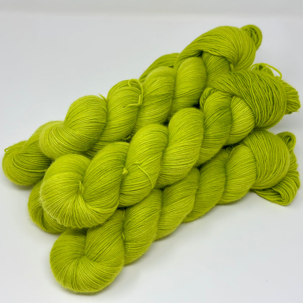 Organic Merino Fingering yarn in Apple Jolly Rancher