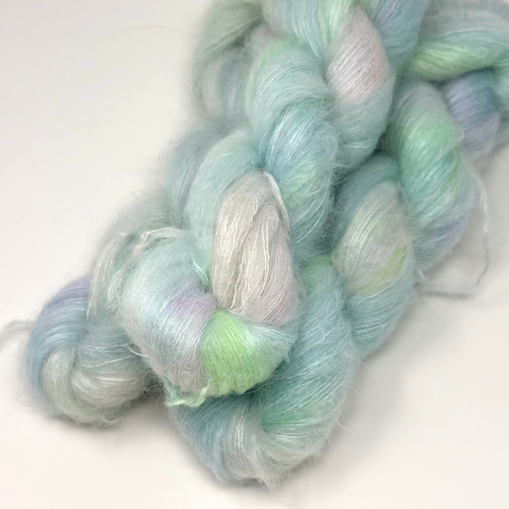Angel Fluff yarn in Bubble Tush