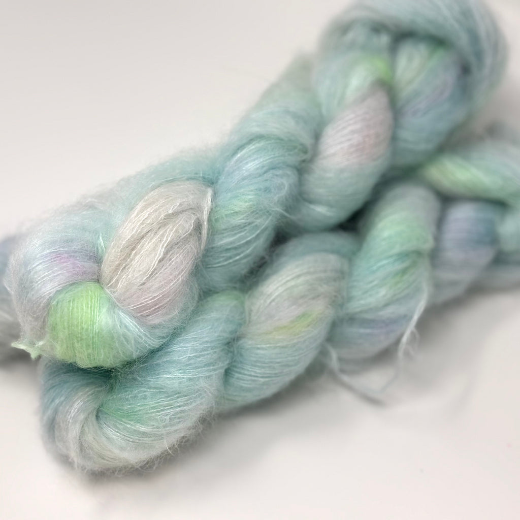 Angel Fluff yarn in Bubble Tush