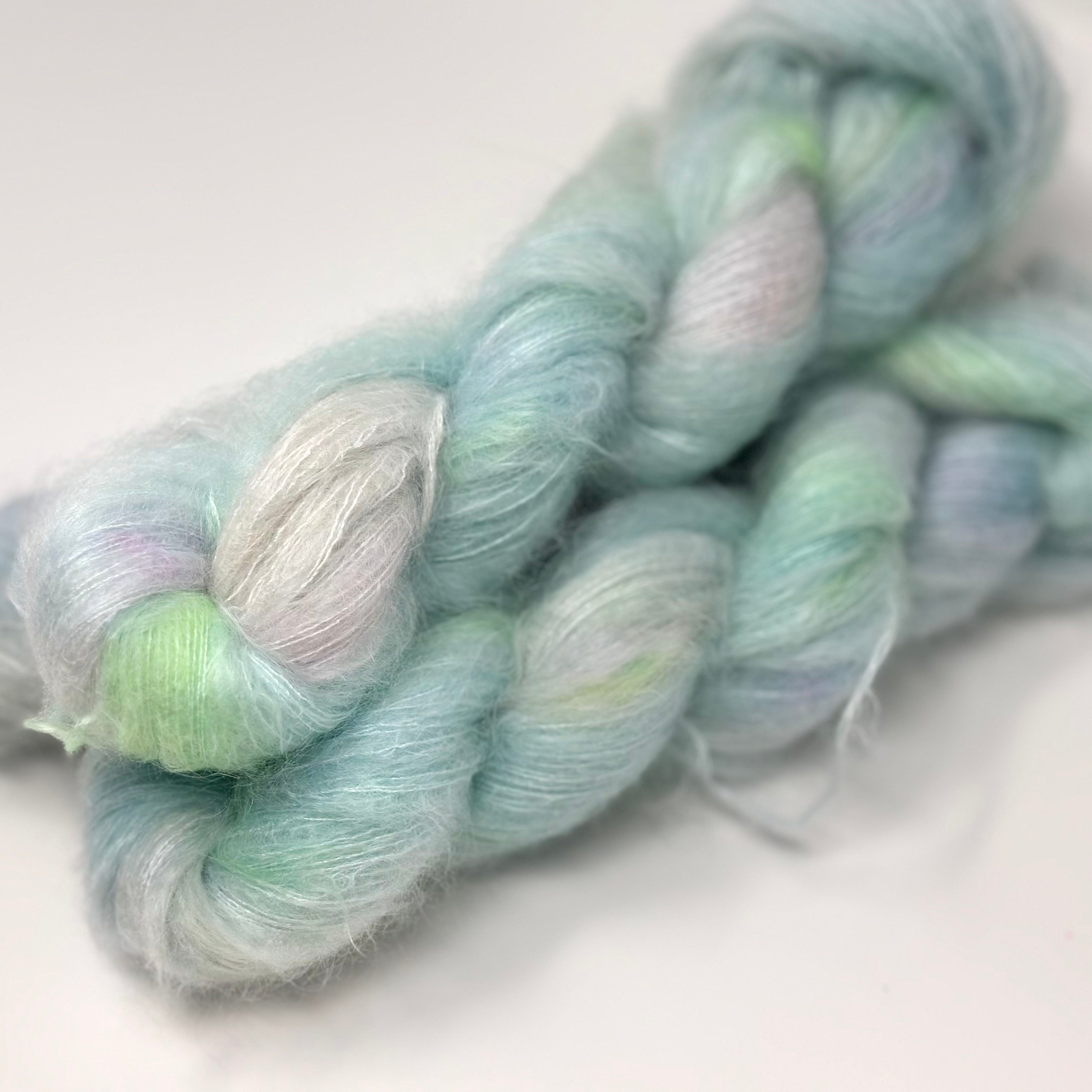 Angel Fluff yarn in Bubble Tush