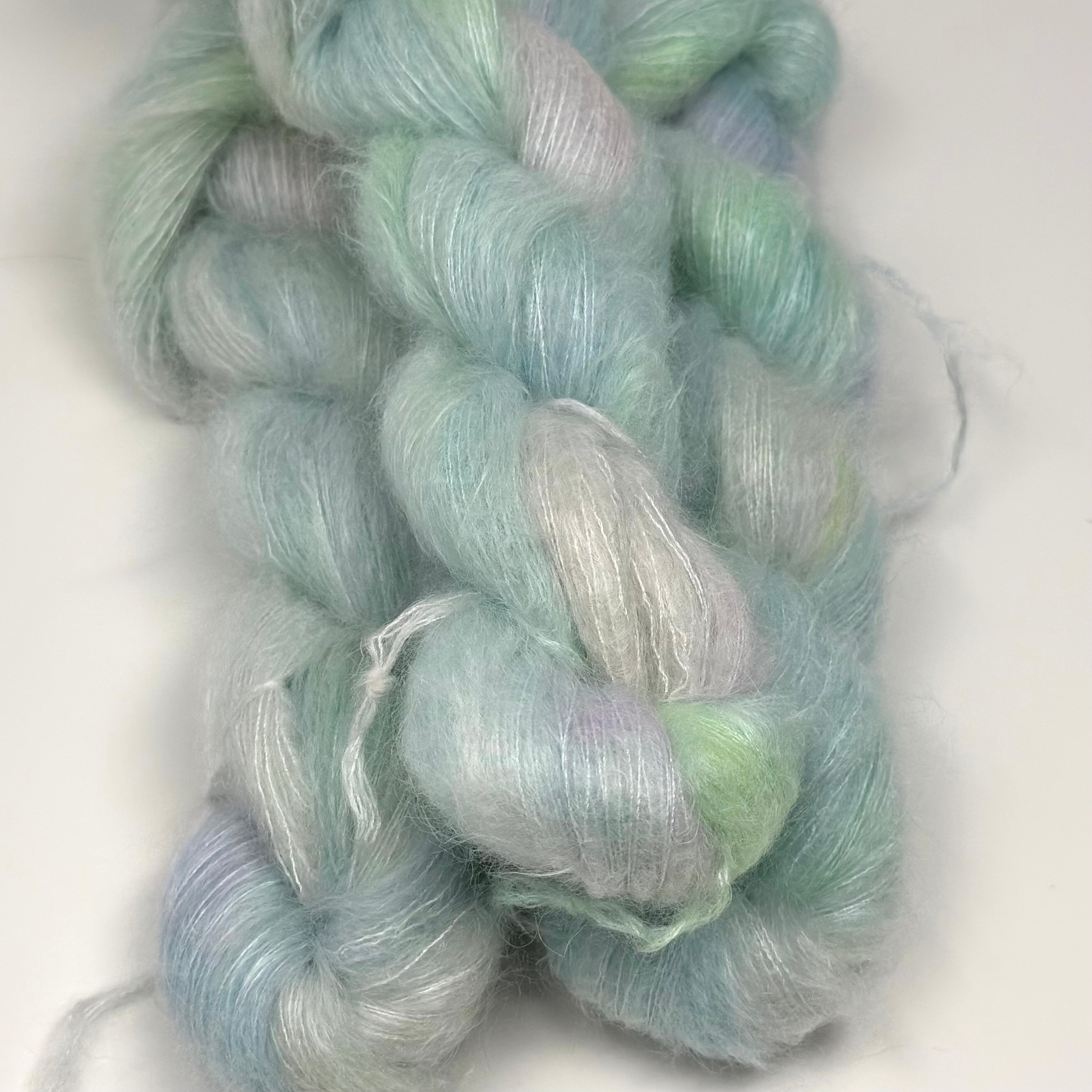 Angel Fluff yarn in Bubble Tush