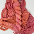 Organic Merino Fingering yarn in Blood Ways
