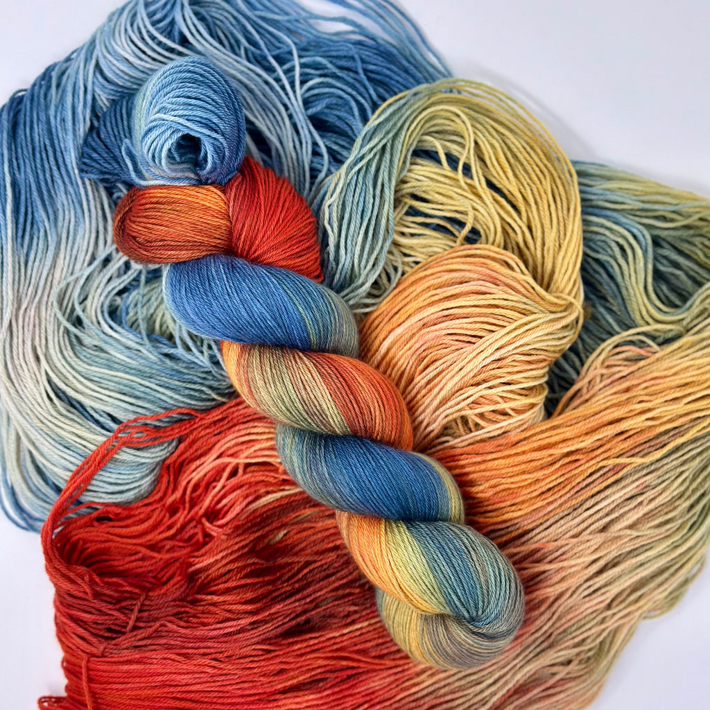 Luxe Sock yarn in Warm in Wintertime