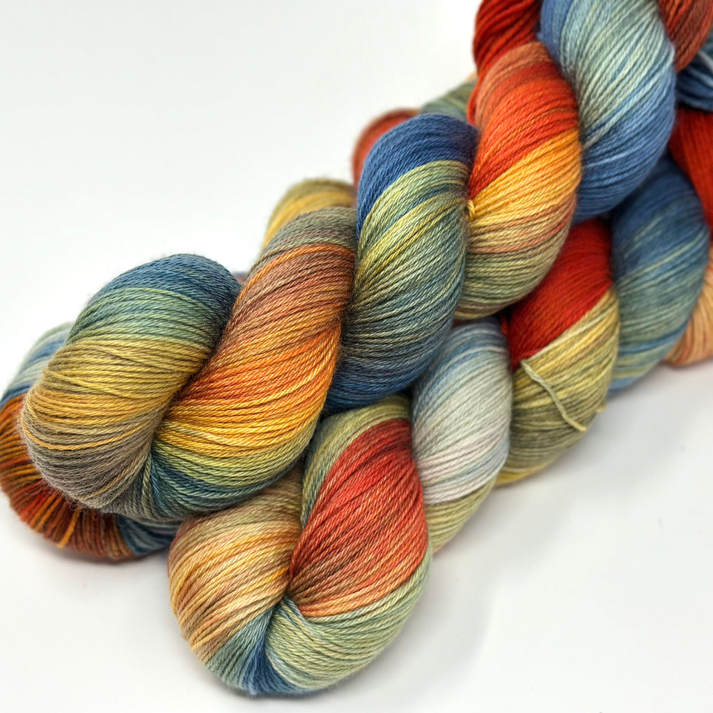 Luxe Sock yarn in Warm in Wintertime