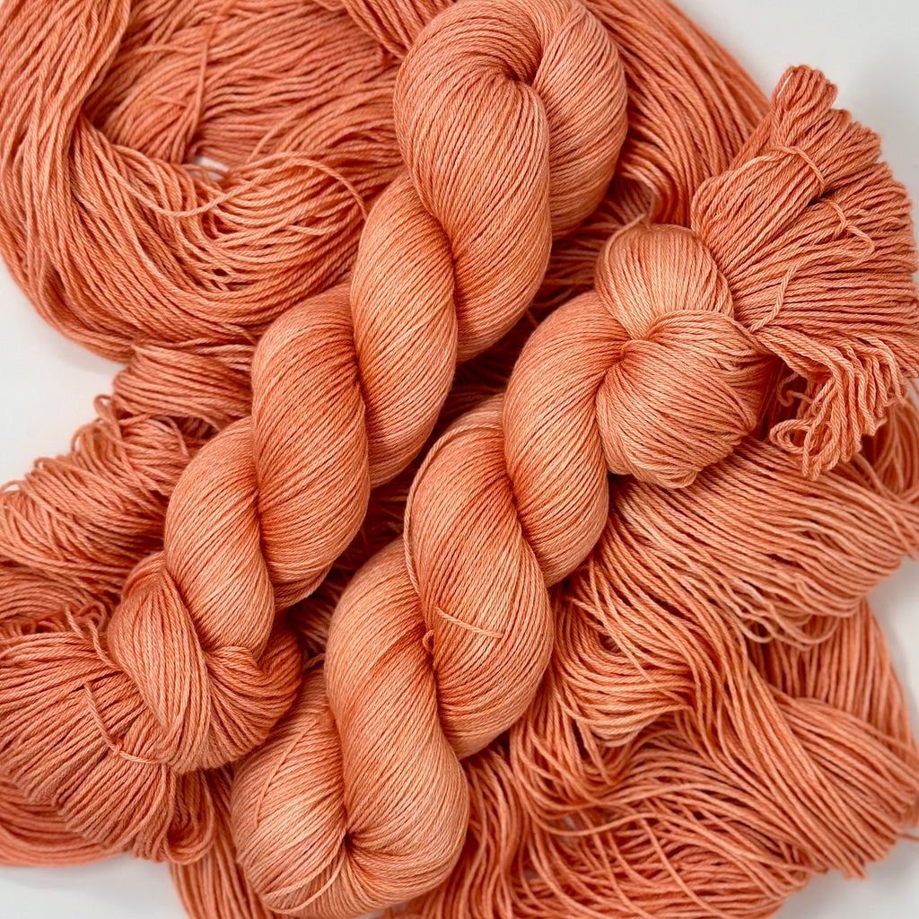 Summer Blend Fingering yarn in I'm Crabby