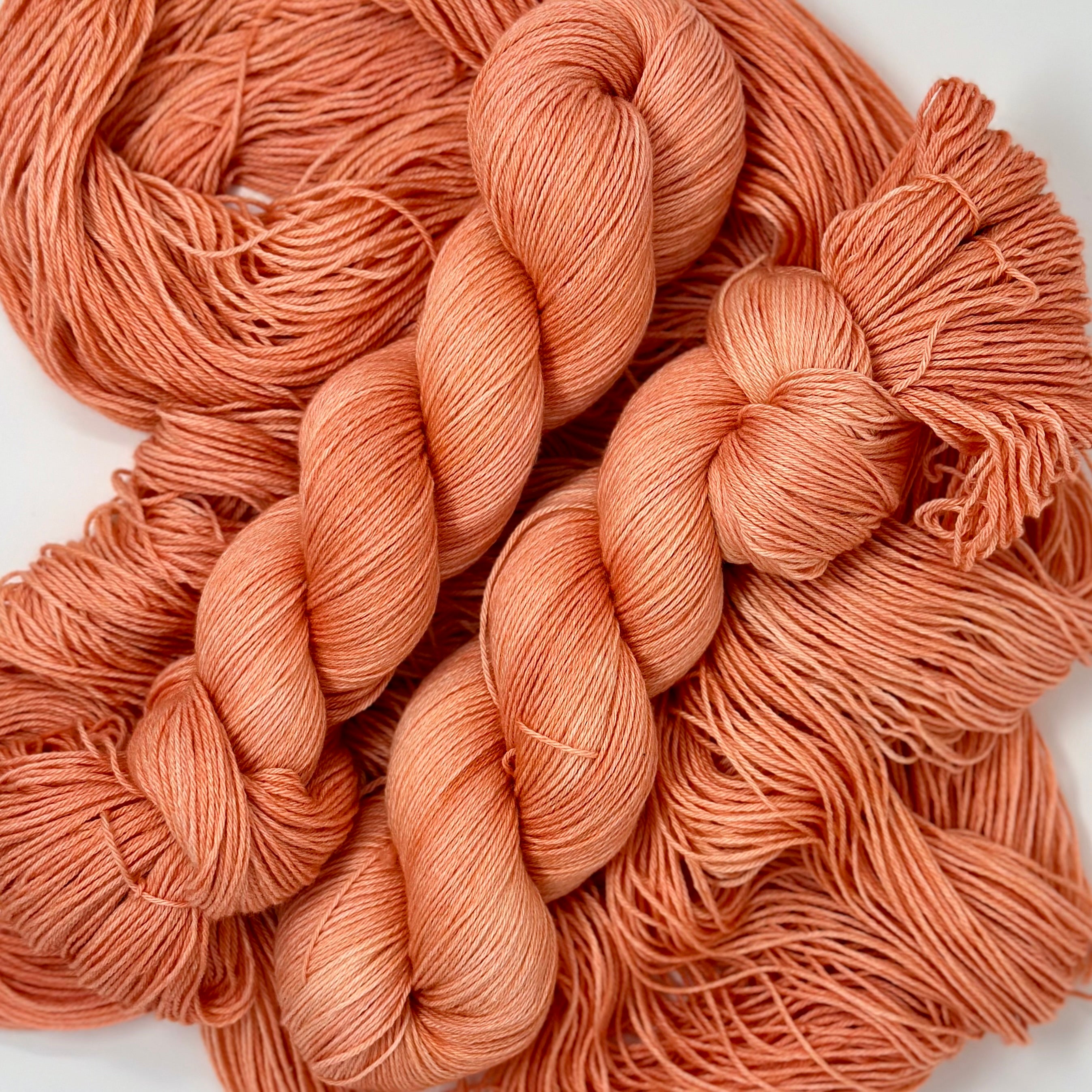 Summer Blend Fingering yarn in I'm Crabby