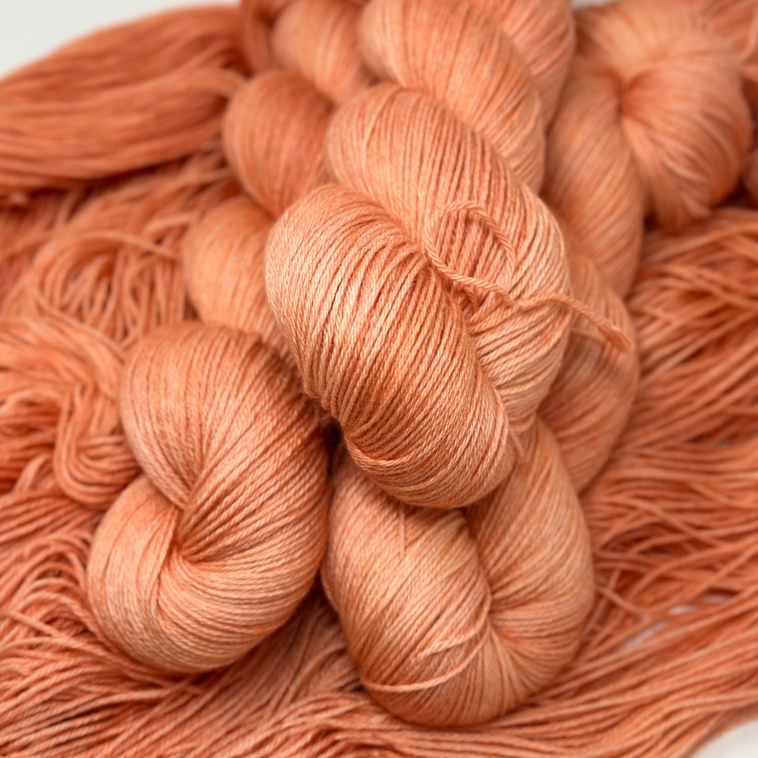 Summer Blend Fingering yarn in I'm Crabby